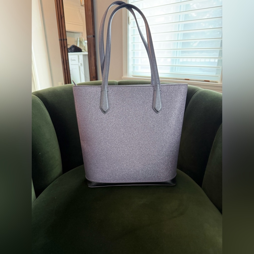 Kate Spade Tinsel Lilac Frost Purple Glitter Shoulder Tote Bag - Picture 10 of 16